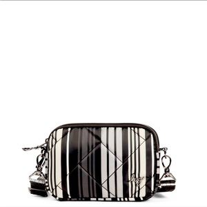 NWT: LUG COUPE SE CONVERTIBLE CROSSBODY BAG- LOVE STRIPE BLACK